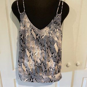 Calvin Klein NWT Snakeprint Blouson Tankini Top